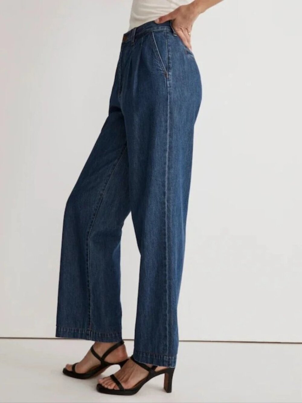 Madewell The Harlow Wide-Leg Jean in Fairson Wash / Baggy Straight Denim Size 32 - Picture 4 of 8